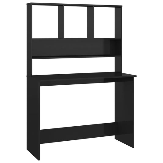Bureau Met Schappen 110X45X157 Cm Bewerkt Hout