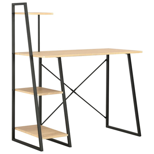 Bureau Met Schappen 102X50X117 Cm Kleurig