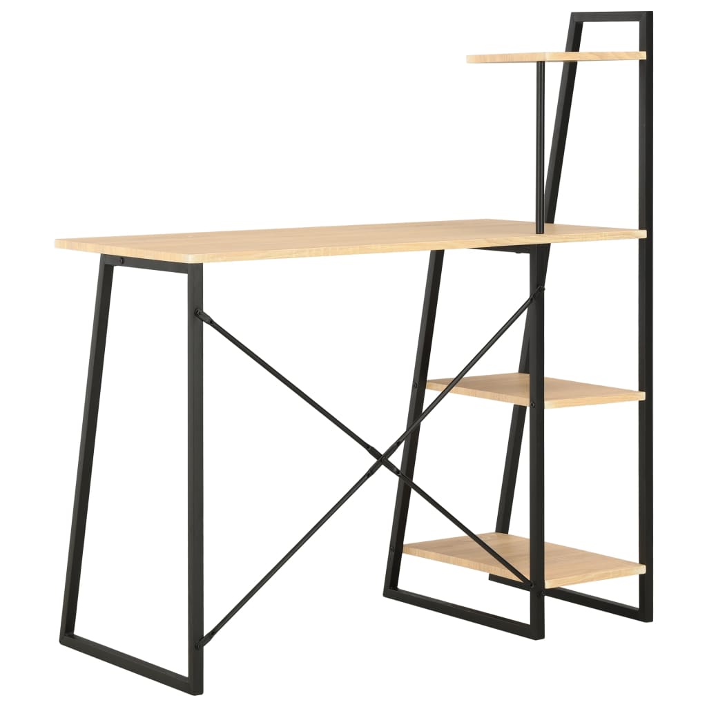 Bureau Met Schappen 102X50X117 Cm Kleurig