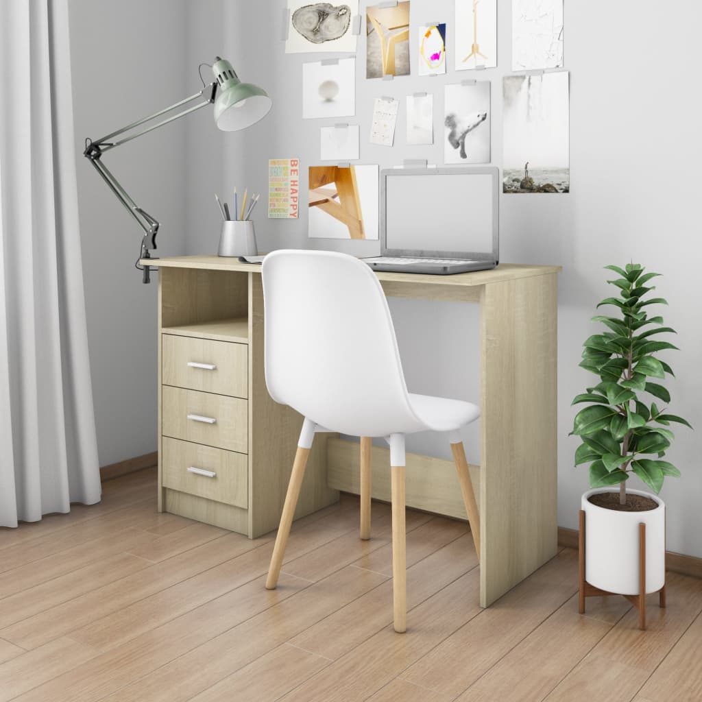 Bureau Met Lades 110X50X76 Cm Spaanplaat