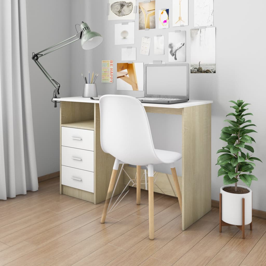 Bureau Met Lades 110X50X76 Cm Spaanplaat
