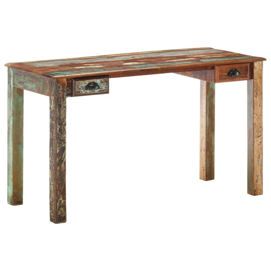 Bureau 130X55X76 Cm Massief Gerecycled Hout