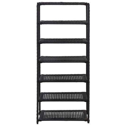 Schoenenrek 50X30X Poly Rattan Zwart