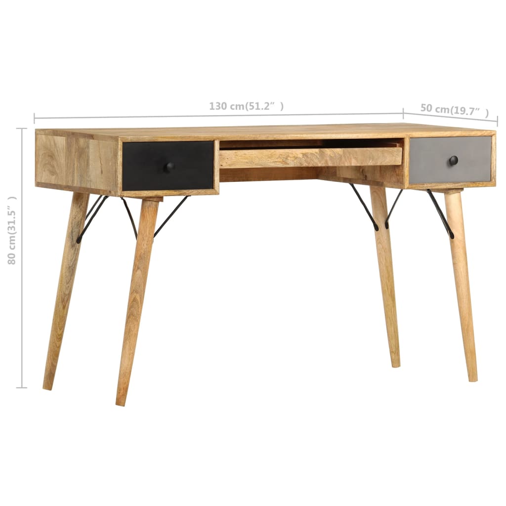 Bureau Met Lades Massief Mangohout