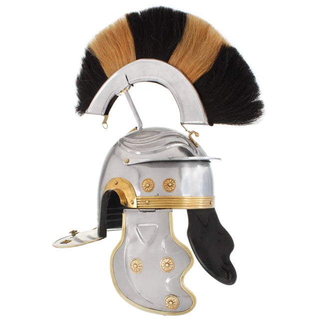 Soldatenhelm Romeins Replica Larp Staal Zilverkleurig