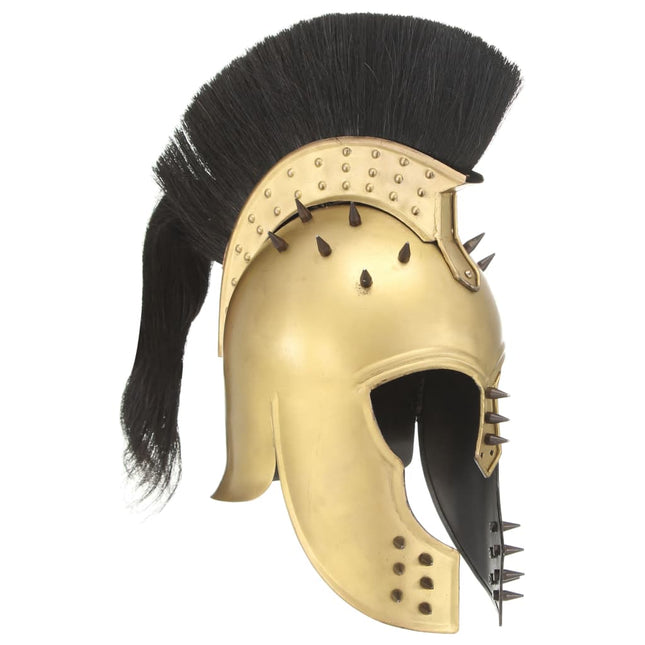 Soldatenhelm Grieks Replica Larp Staal Messingkleurig