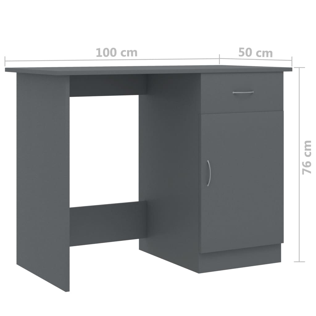Bureau 100X50X76 Cm Bewerkt Hout