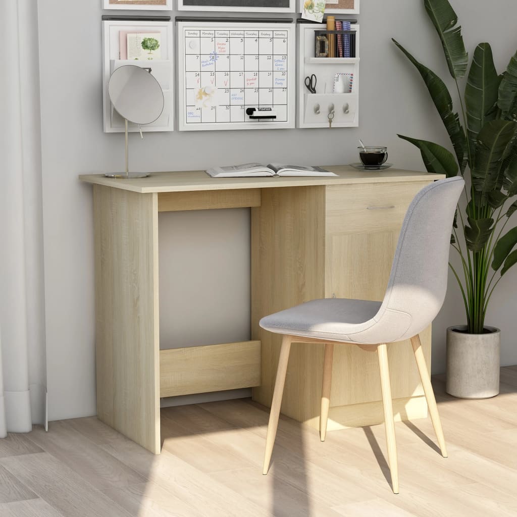 Bureau 100X50X76 Cm Bewerkt Hout