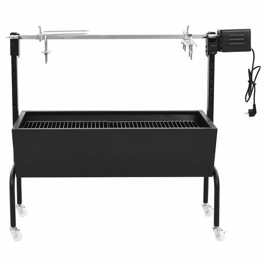 Bbq Draaispit Elektrisch Roestvrij Staal Zwart