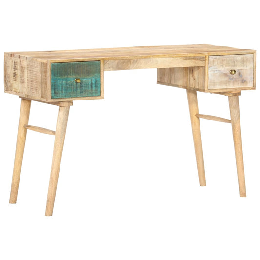 Bureau 118X50X75 Cm Massief Mangohout Taupe