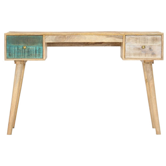 Bureau 118X50X75 Cm Massief Mangohout Taupe