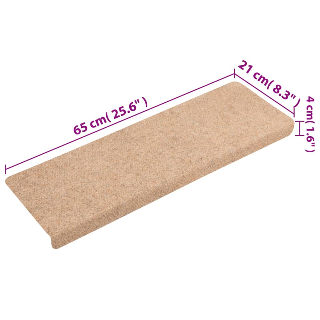Trapmatten 65X21X4 Cm Naaldvilt Kleurig