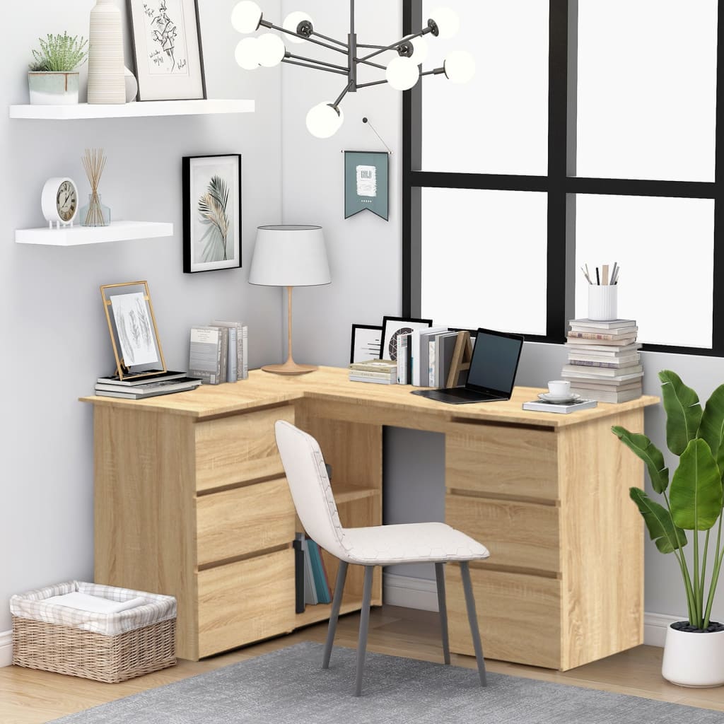 Hoekbureau 145X100X76 Cm Bewerkt Hout
