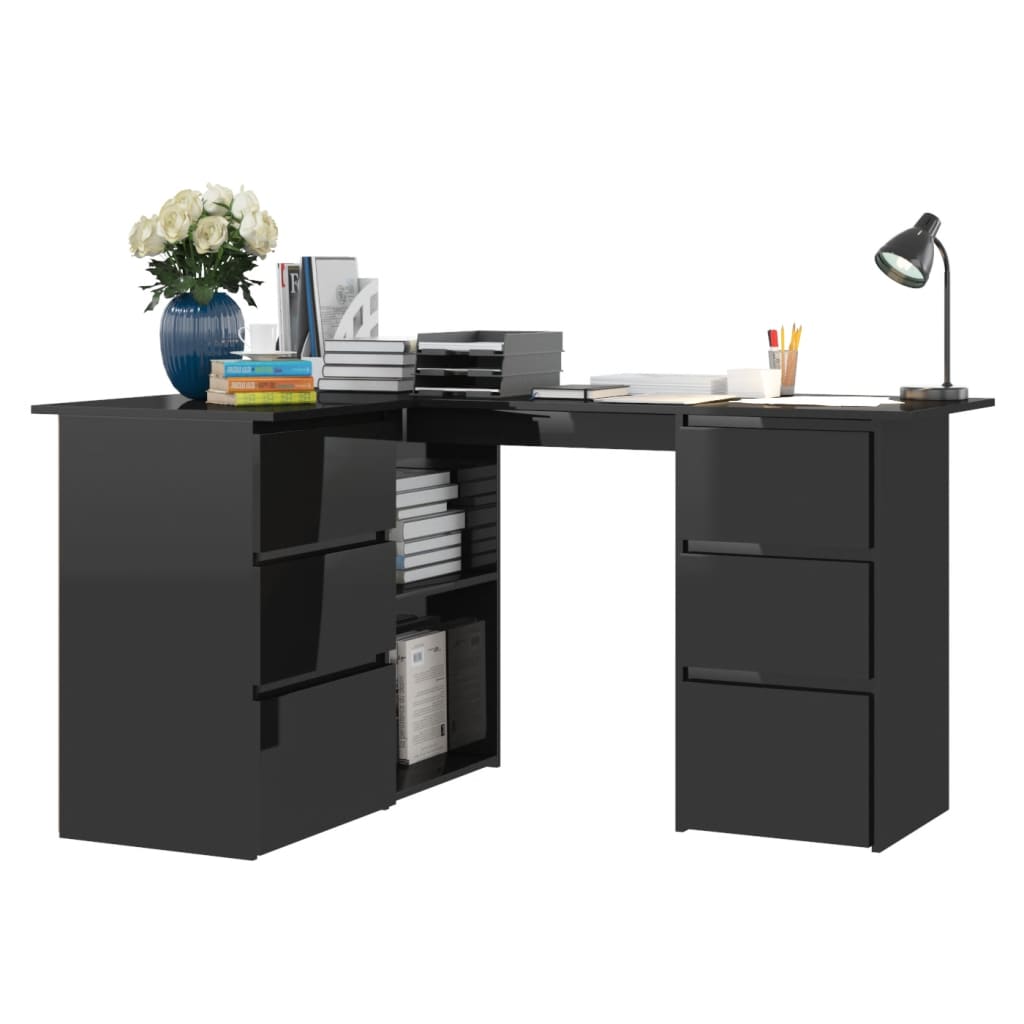 Hoekbureau 145X100X76 Cm Bewerkt Hout