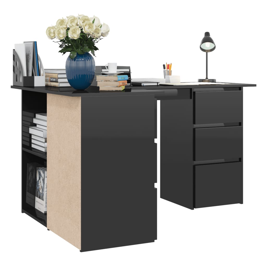 Hoekbureau 145X100X76 Cm Bewerkt Hout