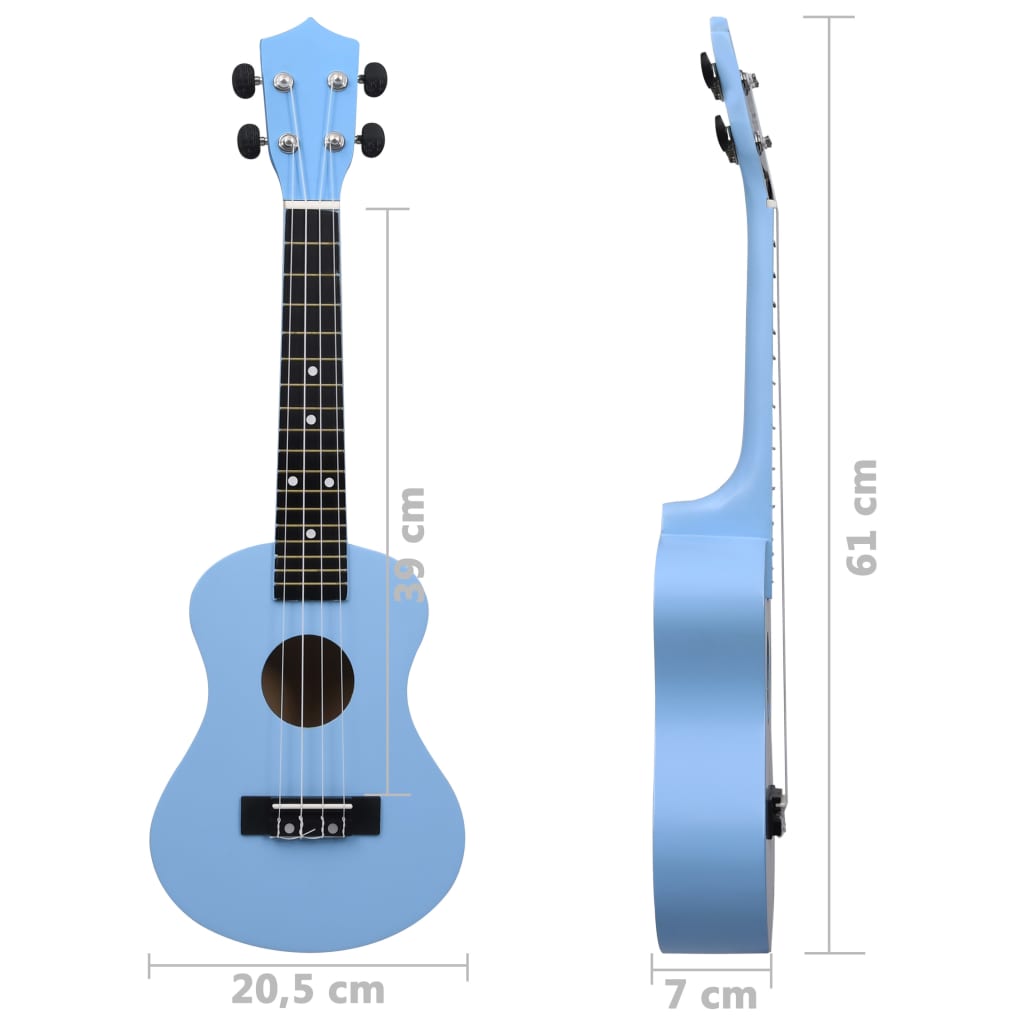 Ukuleleset Met Tas Voor Kinderen Sopraan 23''