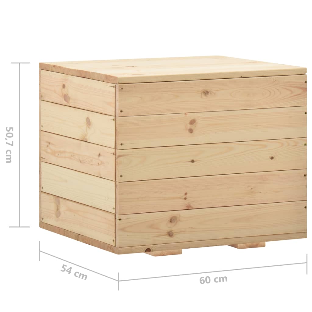 Opbergbox 60X54X50,7 Cm Massief Grenenhout