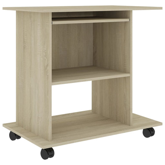 Computerbureau 80X50X75 Cm Bewerkt Hout Kleurig