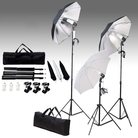 Fotostudioset Met Verlichtingsset En Achtergrond