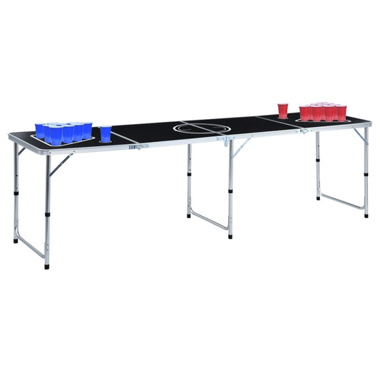 Bierpongtafel Met Bekers En Ballen Inklapbaar 240 Cm Doorzichtig