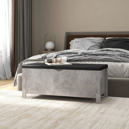 Opbergbox Met Kussen 105X40X45 Cm Bewerkt Hout