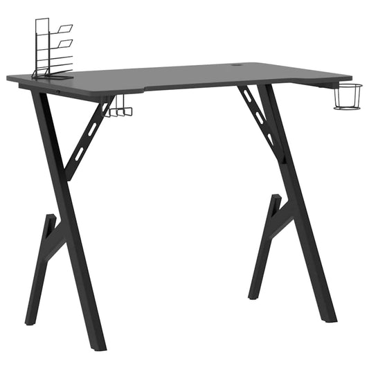 Gamingbureau Met Y-Vormige Poten 90X60X75 Cm Zwart
