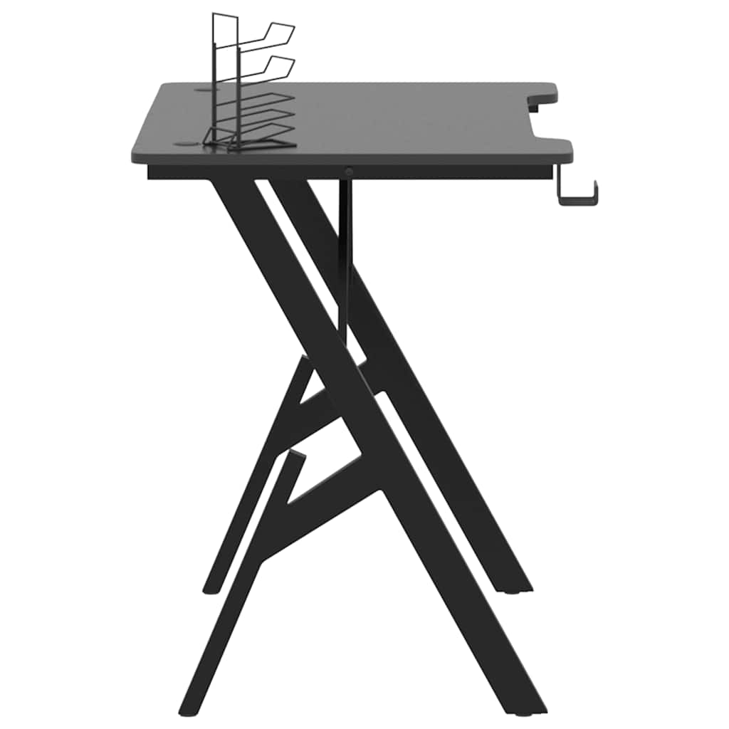 Gamingbureau Met Y-Vormige Poten 90X60X75 Cm Zwart