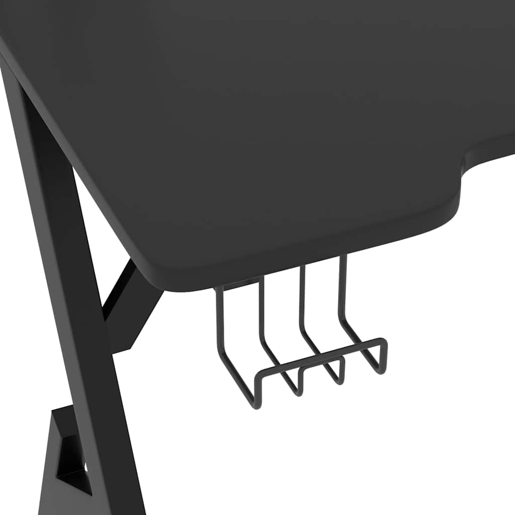 Gamingbureau Met Y-Vormige Poten 90X60X75 Cm Zwart