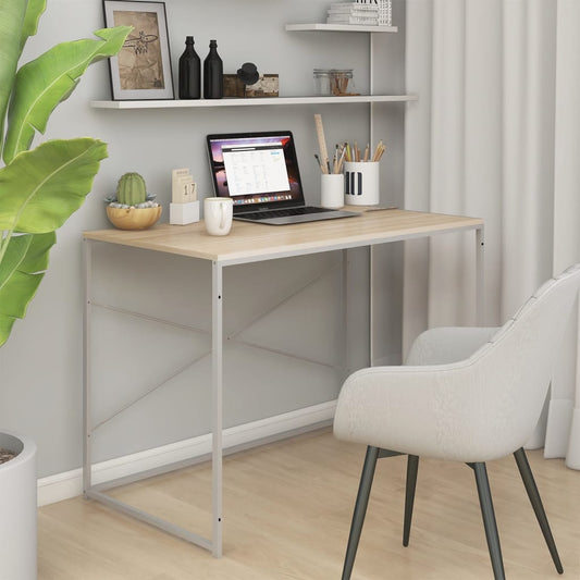 Computerbureau 110X60X70 Cm Bewerkt Hout Kleurig