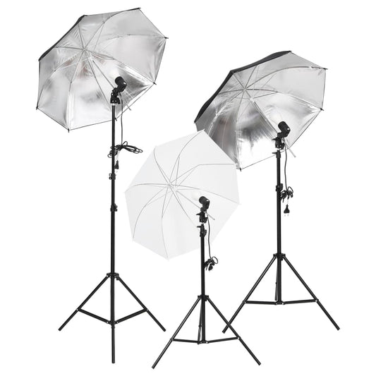 Fotostudioset Met Verlichtingsset En Achtergrond