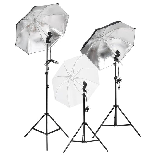 Fotostudioset Met Verlichtingsset En Achtergrond