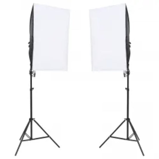 Fotostudioset Met Verlichtingsset, Achtergrond En Reflector