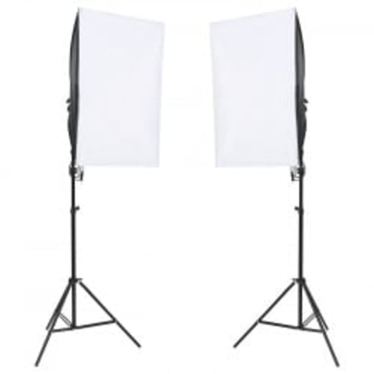 Fotostudioset Met Verlichtingsset, Achtergrond En Reflector