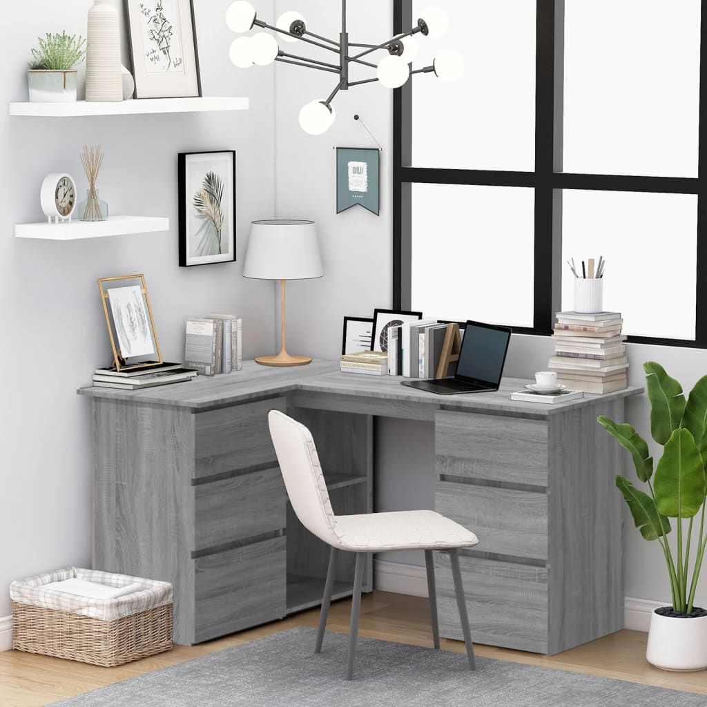 Hoekbureau 145X100X76 Cm Bewerkt Hout
