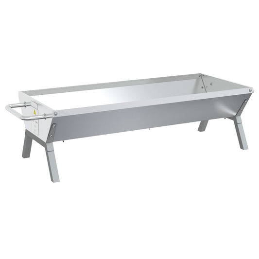 Barbecueplaat 118X42X30,5 Cm Roestvrij Staal Zilverkleurig