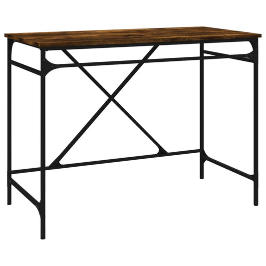 Bureau 100X50X75 Cm Bewerkt Hout En Ijzer Kleurig