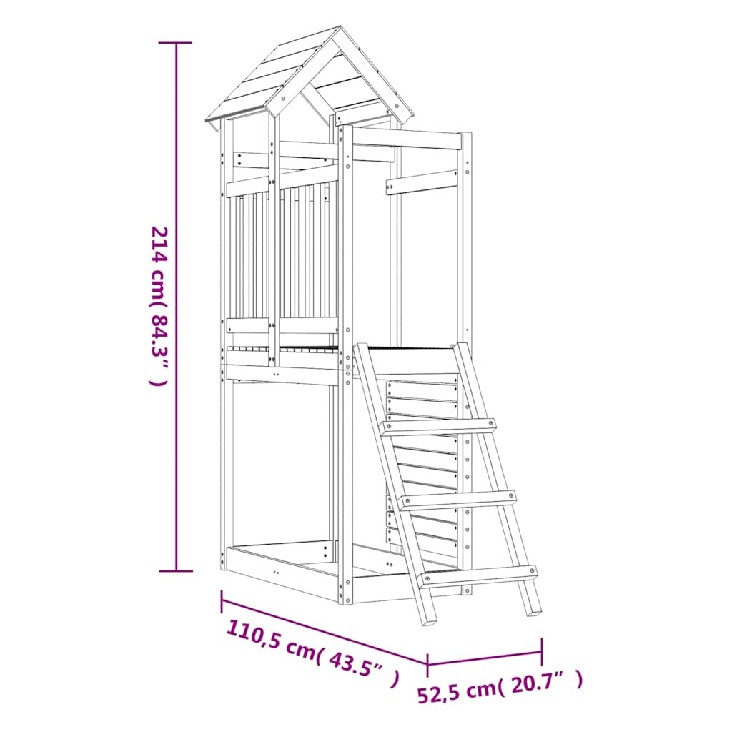 Speelhuis 52,5X110,5X214 Cm
