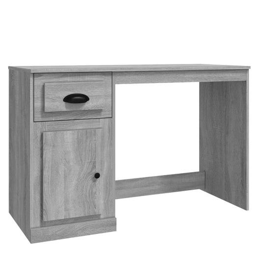 Bureau Met Lade 115X50X75 Cm Bewerkt Hout Eiken