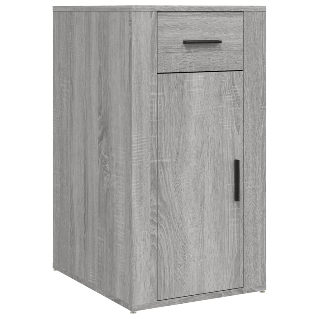 Bureau Met Kast Bewerkt Hout Eikenkleurig