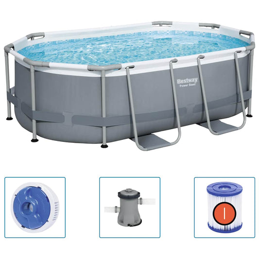 Bestway Power Steel Zwembad Bovengronds Ovaal 305X200X84 Cm