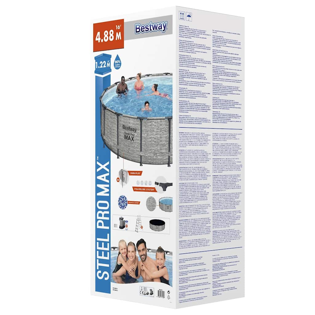 Bestway Power Steel Zwembad Rond 488X122 Cm