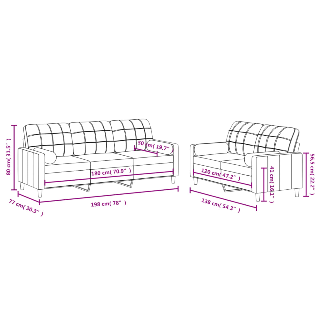 2-Delige Loungeset Stof