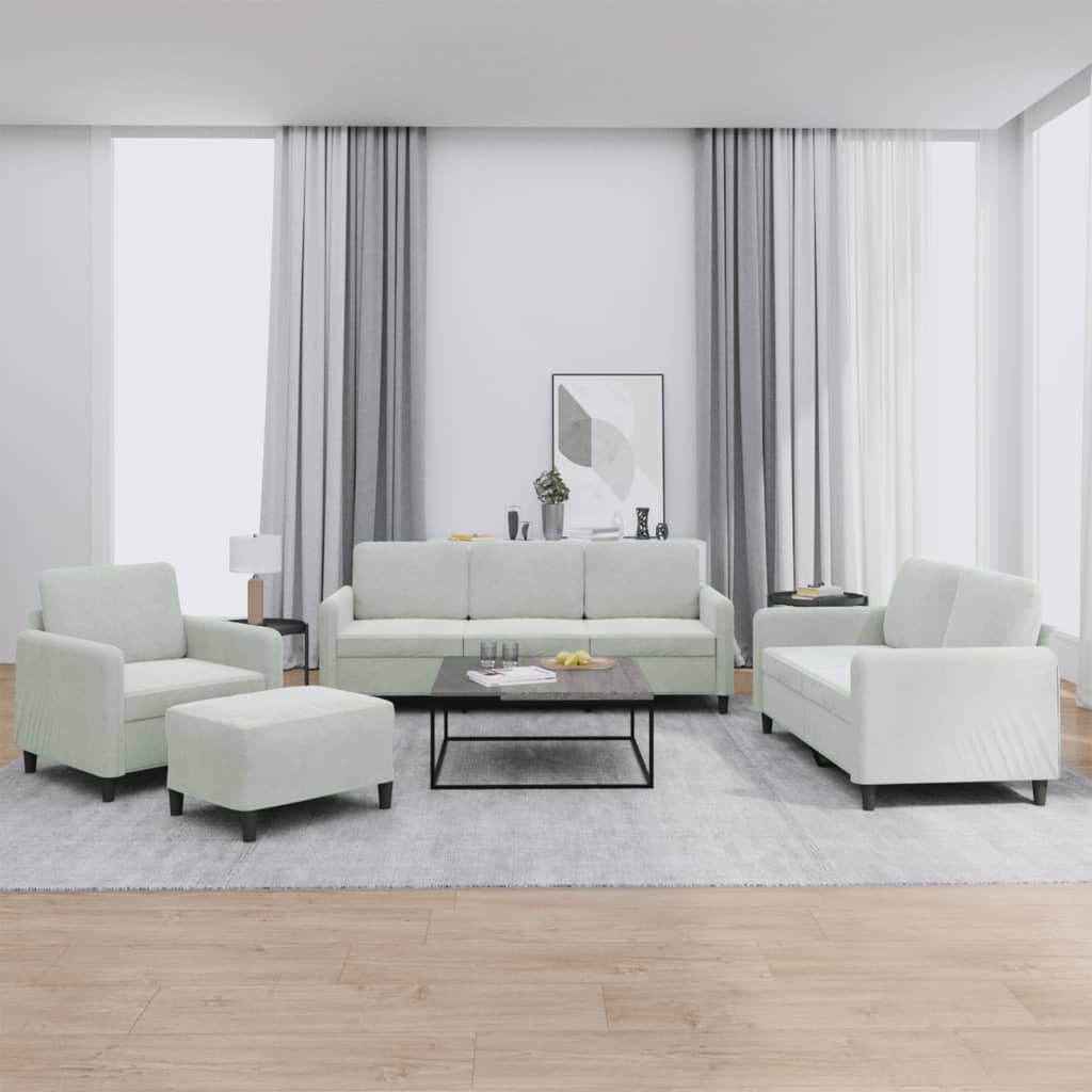 4-Delige Loungeset Met Kussens Fluweel