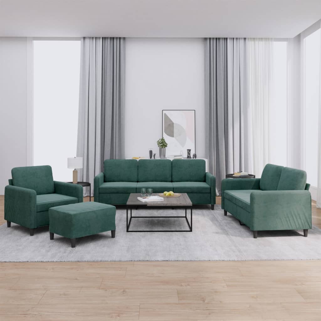 4-Delige Loungeset Met Kussens Fluweel