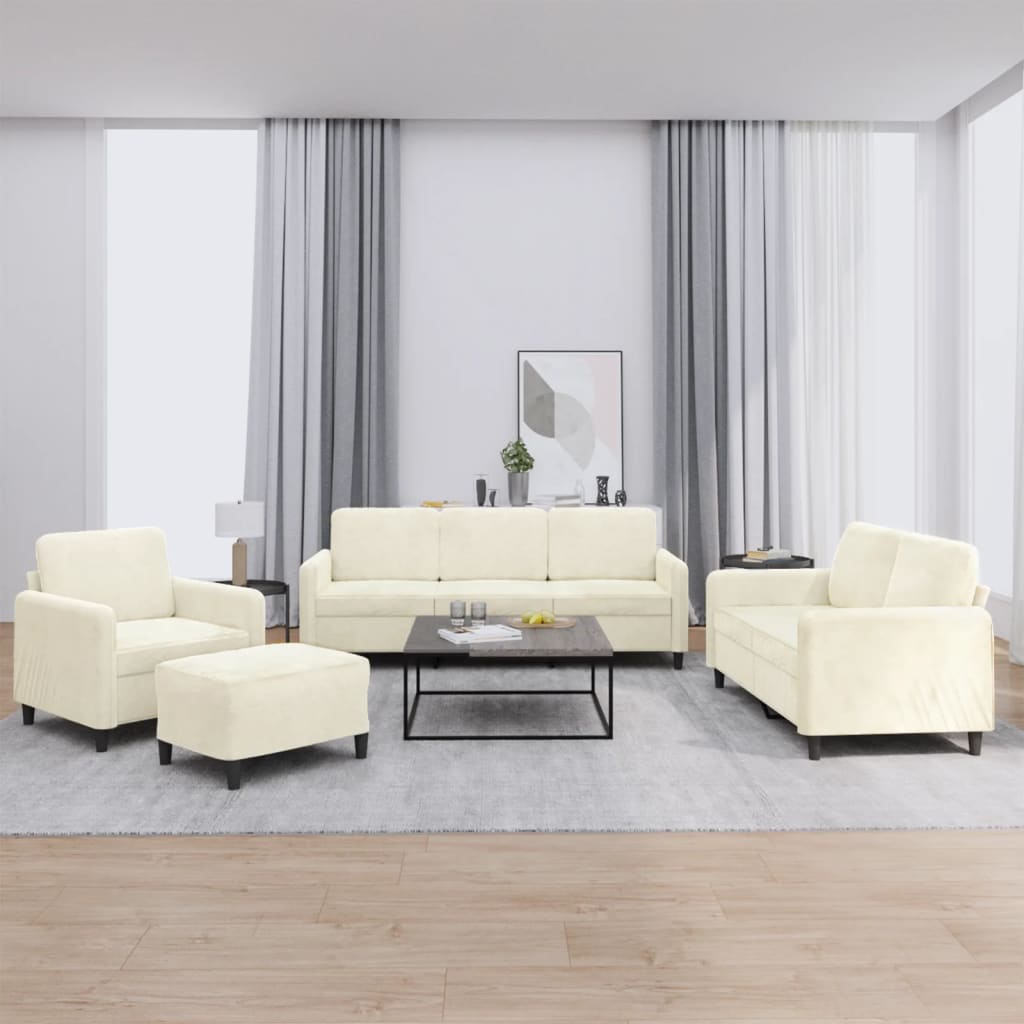 4-Delige Loungeset Met Kussens Fluweel