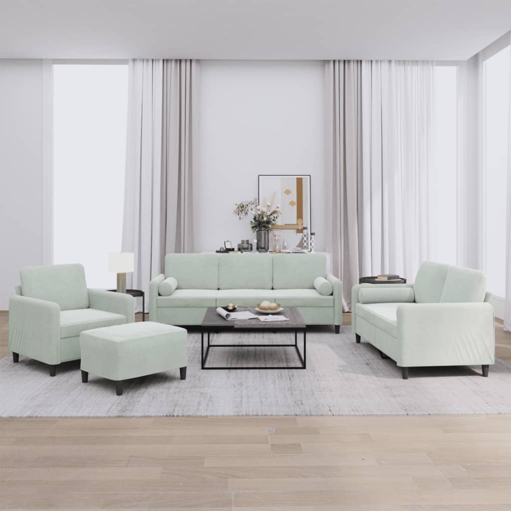 4-Delige Loungeset Met Kussens Fluweel