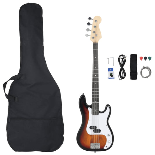 Basgitaar Voor Beginners Elektrisch Met Tas 4/4 46&quot;