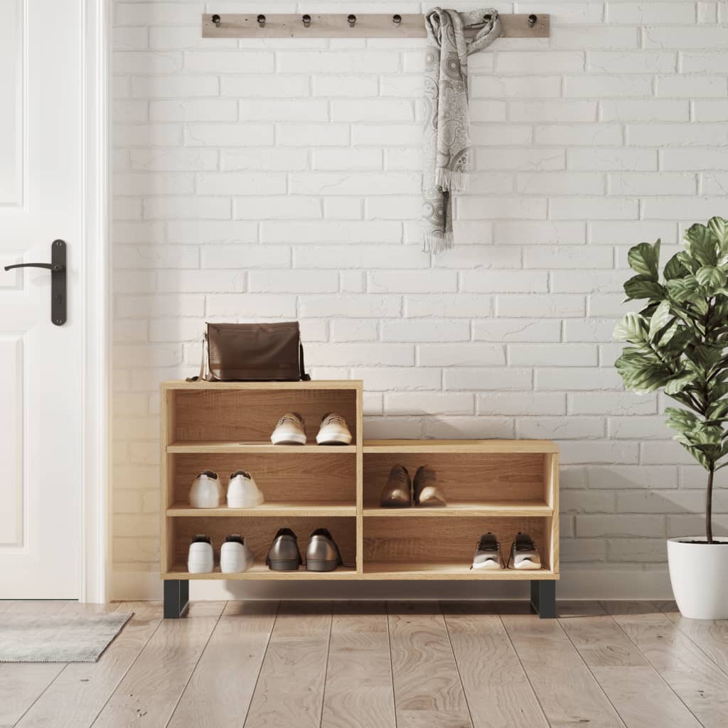 Schoenenkast 102X36X60 Cm Bewerkt Hout