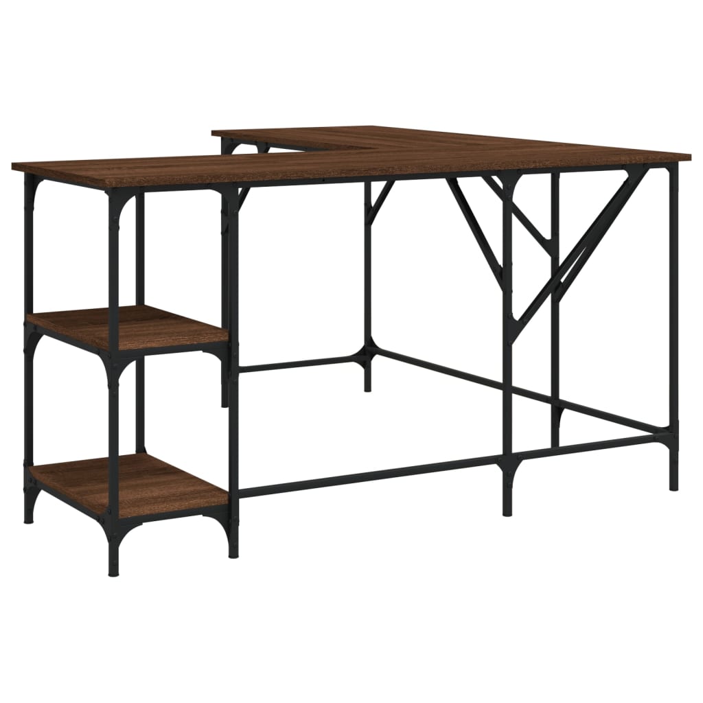 Bureau 139X139X75 Cm Bewerkt Hout