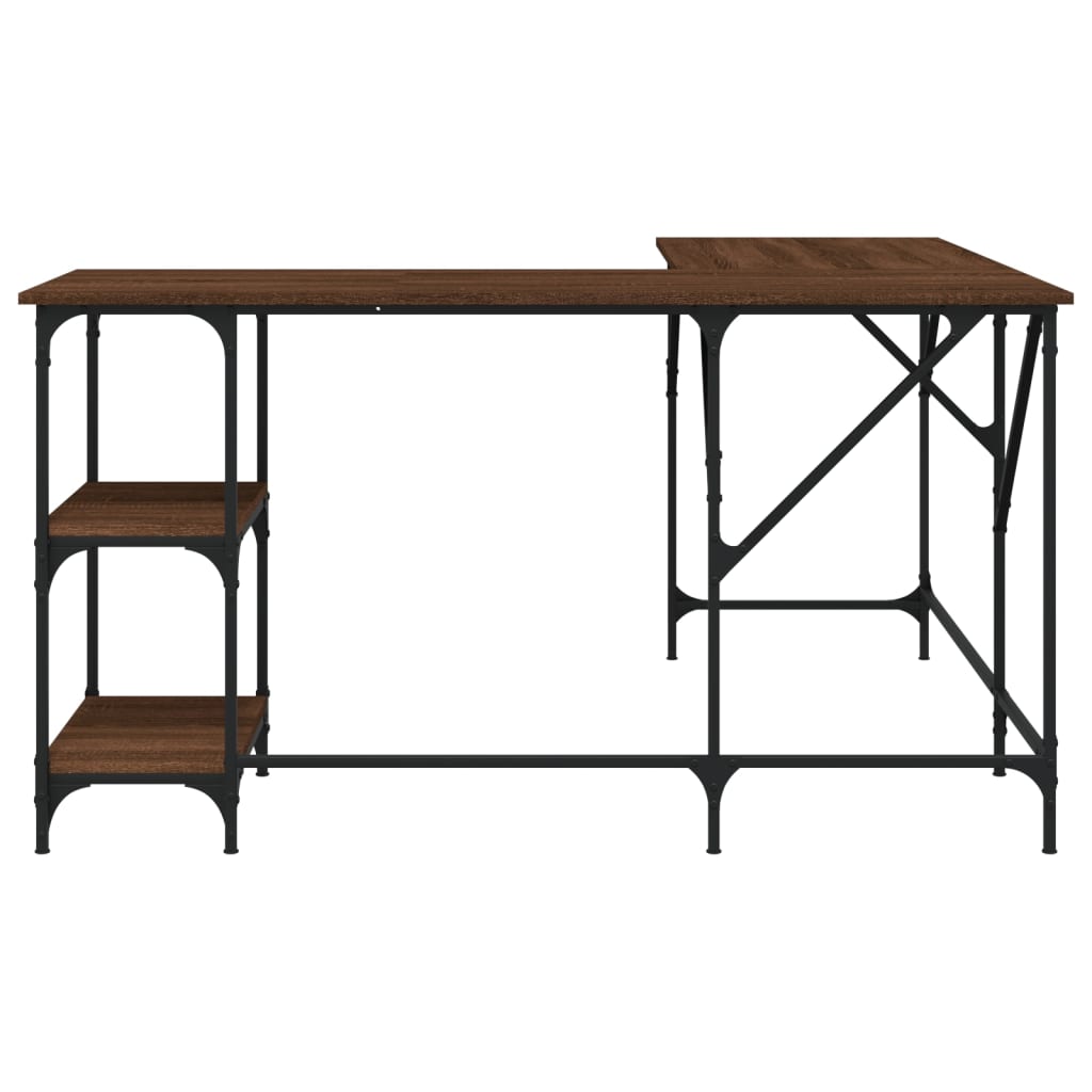 Bureau 139X139X75 Cm Bewerkt Hout